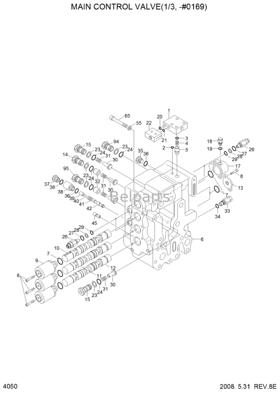 Crawler R360LC-7A Zawór sterujący koparki 31NA-10110 Do głównego zaworu sterującego Hyundai