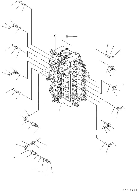 Belparts Zawór sterujący koparki Komatsu PC300-7 723-47-26105 Główny zawór sterujący