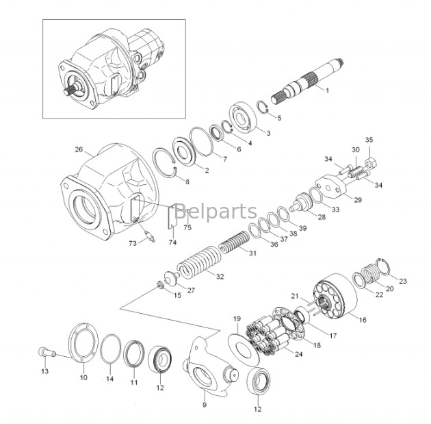 Główna pompa wykopalni R55-7 R60 Hydrauliczna pompa 31M8-10020 31M8-10021 dla Hyundai