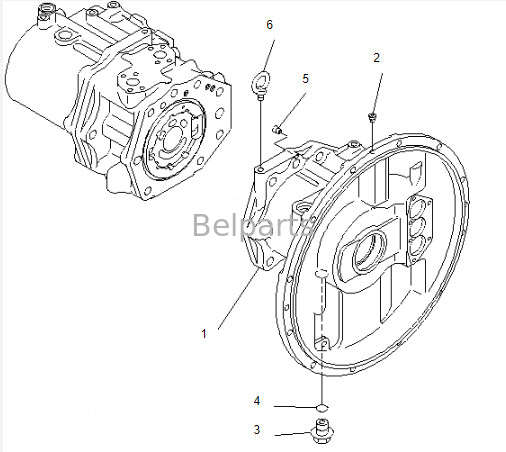 Części belliczne Główna pompa koparki PC300-6 Główna pompa hydrauliczna 708-2H-00110 708-2H-00181 708-2H-00131 dla komatsu