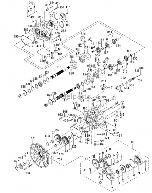 ZX470-5G pompa hydrauliczna Belparts koparka pompa główna dla Hitachi 4633472 9184686