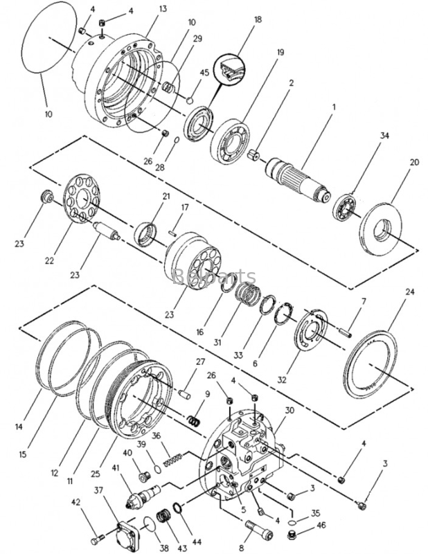 Części koparki Belparts Excavator Travel Motor Assy For E315D Final Drive Assy 1026433 1076553