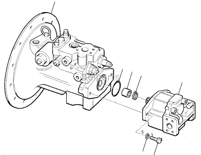 Główna pompa PC75-1 PC75R-2 708-1W-01310