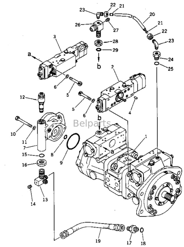 Pompy hydrauliczne PC75UU-1 PC75UU-2 708-21-02023 708-21-02022 708-21-02021 21W-60-22111