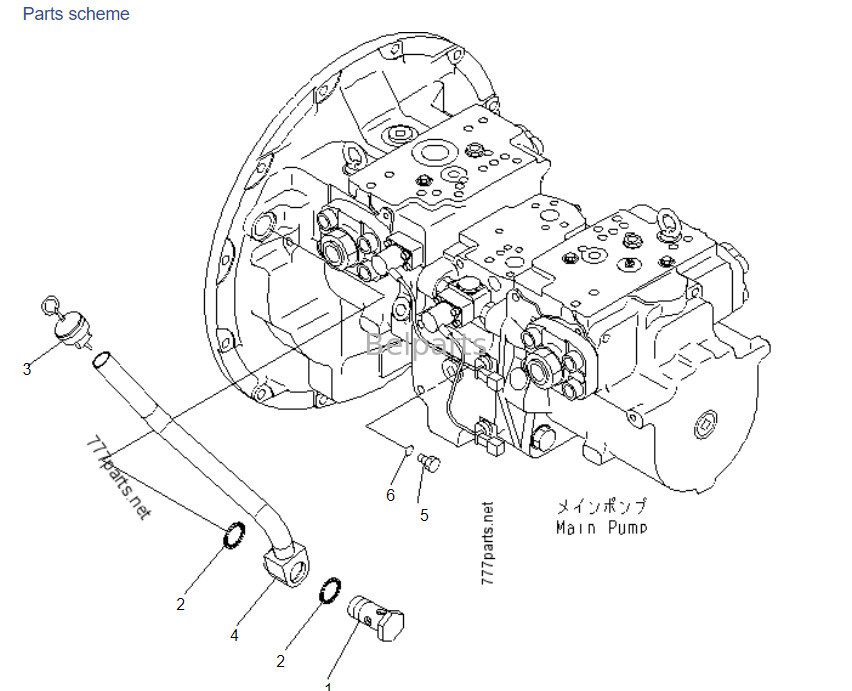 Komatsu PC400-7 708-2H-00022 708-2H-00450 708-2H-00460 Główna pompa hydrauliczna do części mini wykopalni