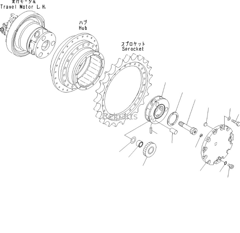 Części końcowe Belparts D31EX-22 D37PX-22 D39EX-22 Excavator Travel Motor 706-8F-01110 11Y-27-30301 Dla Komatsu