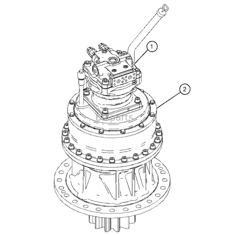 CA390F SWING GEARBOX 3789545 4512796 451-2796 Do CAT 390F Części koparek