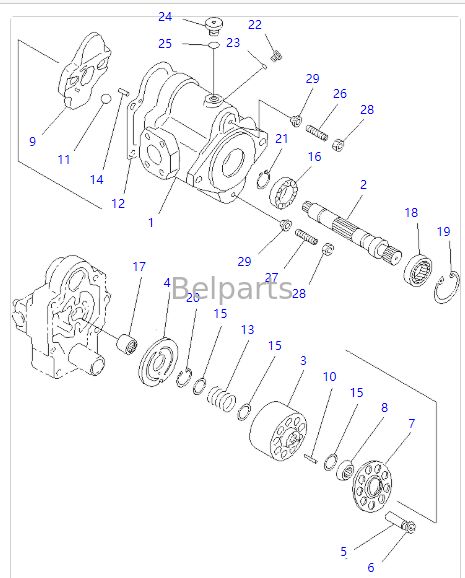 PC20MR-1 PC20MRX-1 PC20UU-3 Pompa hydrauliczna do koparki KOMATSU Części zamienne 20C-60-33100 Główna pompa tłokowa osiowa