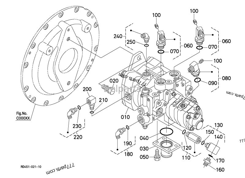 Pompa hydrauliczna Kubota U55-4 KX057-4 Mini Koparka Części KYB PSVL2-27CG-1 Pompa tłokowa główna B0210-27001 RD551-61112 RD551-61115