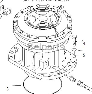 Swing Gearbox PC2000-8 Komatsu Części koparki 21T-26-00300 Reduktor obciążeń
