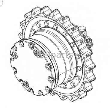 Część minikoparki John Deere 15 z napędem końcowym AT111860 AT111858 Reduktor silnika jezdnego