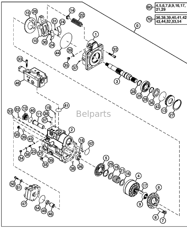 Główna pompa hydrauliczna John Dere 60D 60G 60 P-Tier 4668462 Oryginalna nowa PVK-3B-725 Fit Części do minikoparek Belparts
