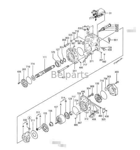 Hitachi ZX850-3 ZX850LC-3 ZX870H-3 ZX870R-3 ZX1800K-3 Główna pompa hydrauliczna K3V280SH 9249784 9249785 4635787 4635645 Do części zamiennych do koparki